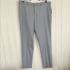 AXIST Mens Light Gray Stretch Slim‎ Fit Flat Front Dress Pants Size 38W x 32L
